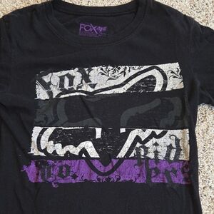 Fox Black Logo Tee M